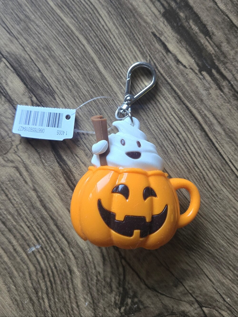NWT BBW Halloween Orange Pumpkin Mug Ghost Pocketbac Holder + 1 Hand Sanitizer